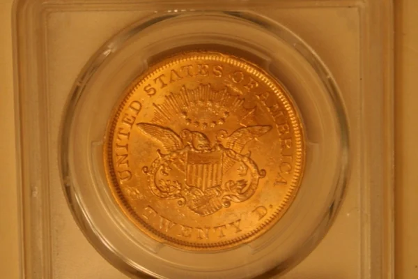 1851 $20 GOLD DOUBLE EAGLE PCGS SECURE MS-61 EXTREMELY NICE EYE APPEAL FOR MS-61 - Image 2