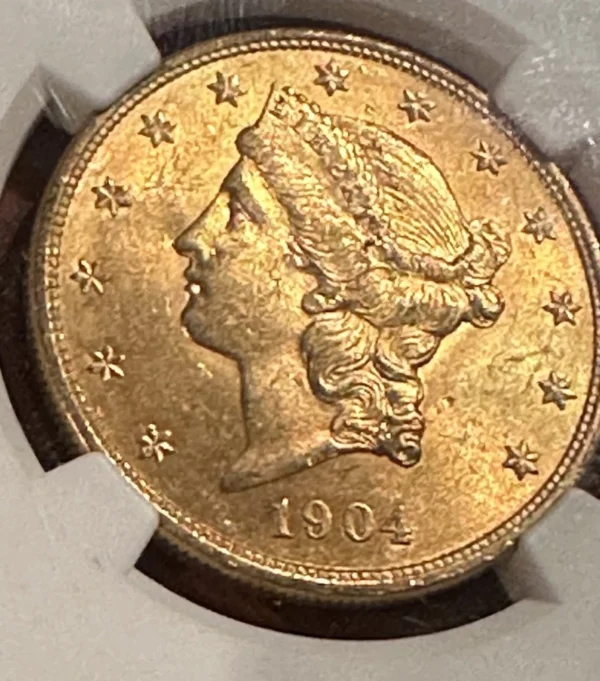 TWINS 2 X 1904 $20 Double Eagle Liberty Gold NGC MS-62 Sequential Coins - Image 5