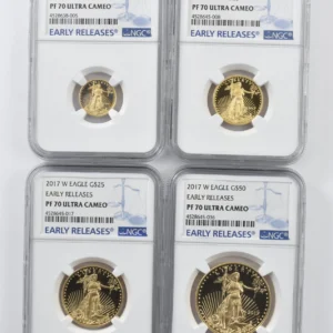 Lot (4) 2017-W $5/$10/$25/$50 American Gold Eagle FR PF70 UCAM NGC *4401