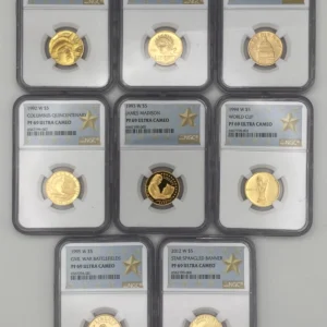 Lot of 8 $5 Gold US Commemorative Coins. All NGC PF69 Ultra Cameo