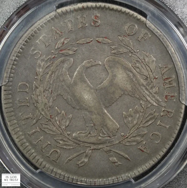 1795 B-5 BB-27 3 Leaves Flowing Hair Silver Dollar $1 PCGS VF 25 - Image 4