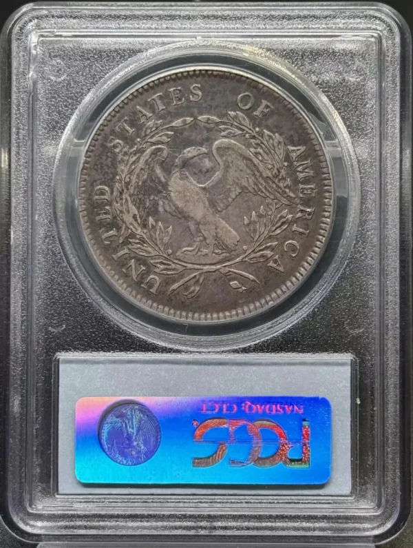 1795 P Silver Flowing Hair Dollar PCGS VF-25, 3 Leaves - Image 2