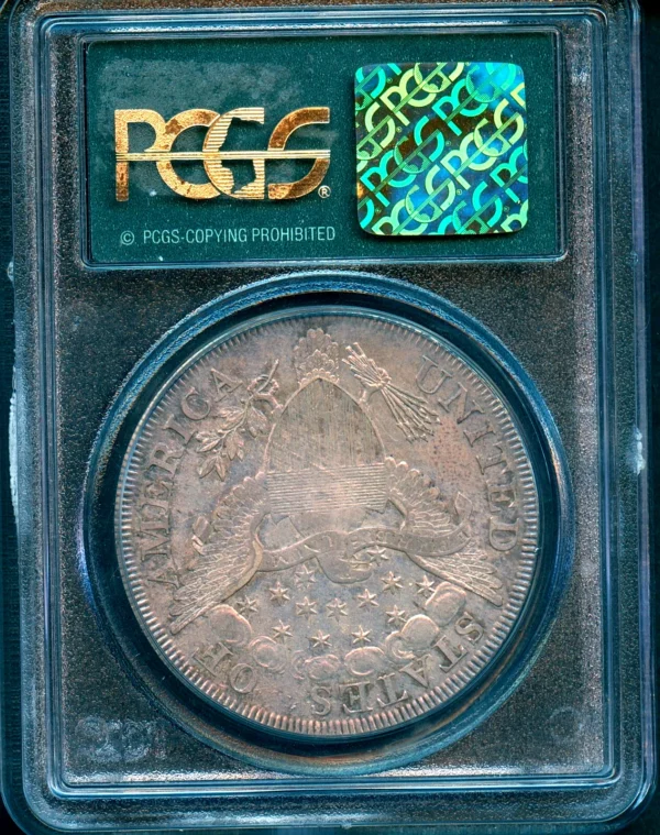 1800 Early US Draped Bust Silver Dollar PCGS AU50 - Image 2