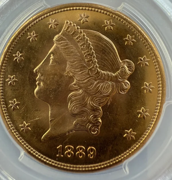 SRH SADDLE RIDGE HOARD TREASURE PCGS MS62 GOLD LABEL 1889 S GOLD  DOUBLE EAGLE - Image 4