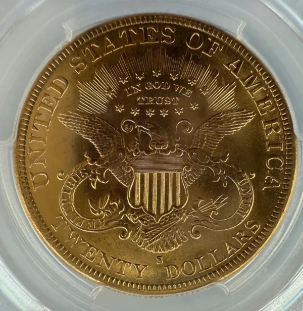 SRH SADDLE RIDGE HOARD TREASURE PCGS MS62 GOLD LABEL 1889 S GOLD  DOUBLE EAGLE - Image 6