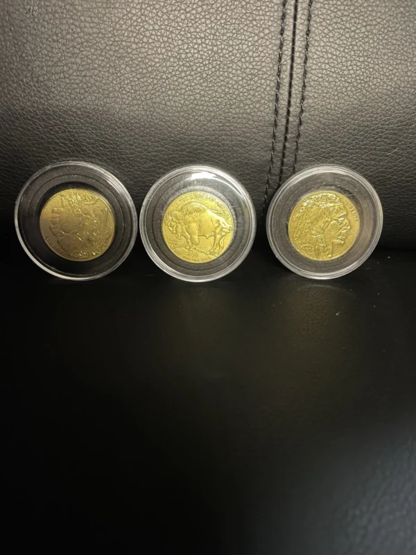 Lot of 3 Gold 2008 American buffalo 1 Troy oz  $50 US Mint Coins