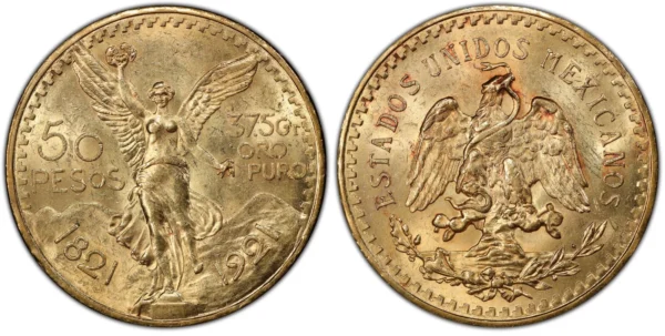 ???? 1921 Mexico 50 Peso Centenario Gold PCGS MS63 Shield KEY DATE Coin 1.2057 oz - Image 5