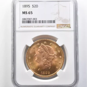 MS65 1895 $20 Liberty Head Gold Double Eagle NGC *2161