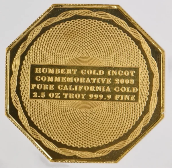 ????2008 Humbert Commemorative 2.5 oz 9999 California Gold NGC PF-70 UCAM - Image 4
