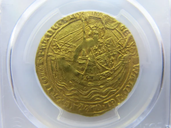 1356 Great Britain Edward III Gold Noble PCGS MS62 Cross 3 7.66 Grams coin - Image 2