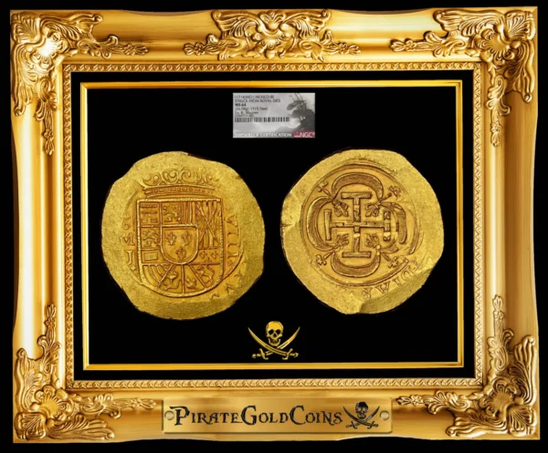 KIP WAGNER'S PERSONAL MEXICO 1714 8 ESCUDOS 1715 FLEET SHIPWRECK NGC 64 PIRATE