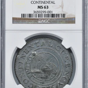 1776 CONTINENTAL $1 NGC MS 63