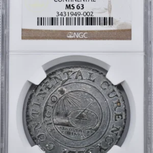 1776 CONTINENTAL $1 NGC MS 63