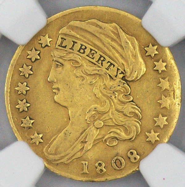 1808 $2 1/2 Gold Capped Bust BD-1 $2.5 XF45 NGC 947242-4 - Image 3