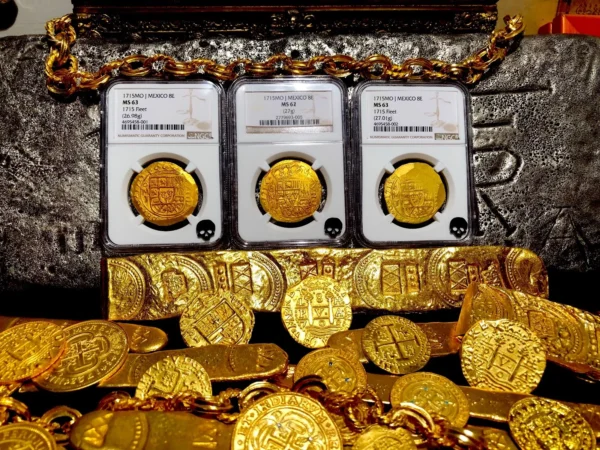 MEXICO 1715 NGC 63 FLEET SHIPWRECK 8 ESCUDOS  PIRATE GOLD COINS TREASURE COBS - Image 4