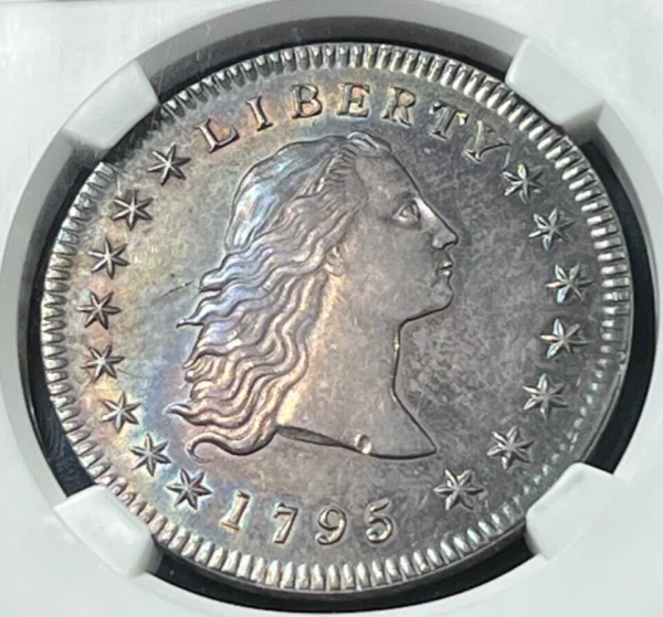 1795 Flowing Hair Silver Dollar NGC MS62 $1 Certified Coin Rare - JP821 - Image 5