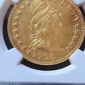 1795 DRAPED BUST 10.00 GOLD EAGLE NGC UNC DETAILS, VERY RARE IN UNCIRCULATED