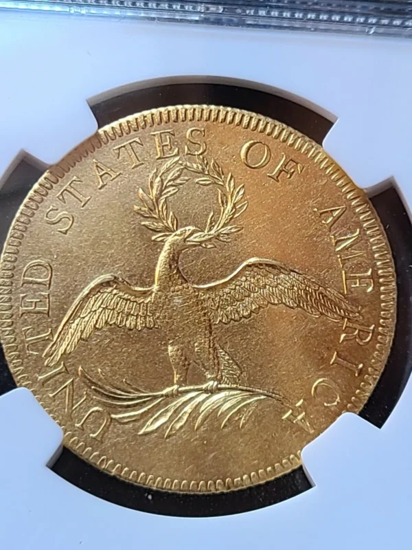 1795 DRAPED BUST 10.00 GOLD EAGLE NGC UNC DETAILS, VERY RARE IN UNCIRCULATED - Image 5