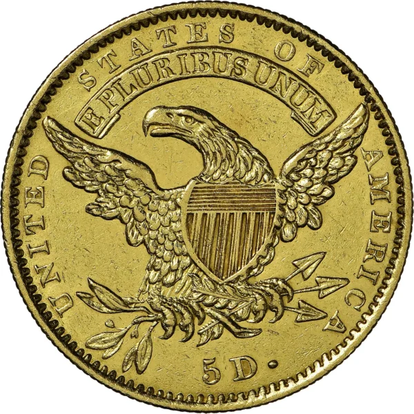 1834 CAPPED BUST $5 NGC MS 61 - Image 4
