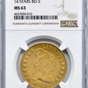 1803 DRAPED BUST $10 NGC MS 63