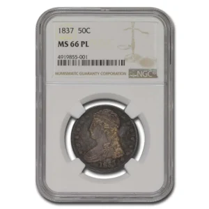 1837 Reeded Edge Half Dollar MS-66 NGC (PL)