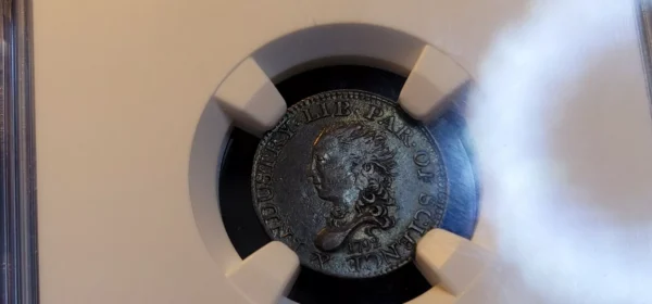 1792 Half Disme H10c NGC XF Details Tooled Beautiful & Important Coin - Image 6