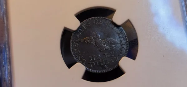 1792 Half Disme H10c NGC XF Details Tooled Beautiful & Important Coin - Image 7