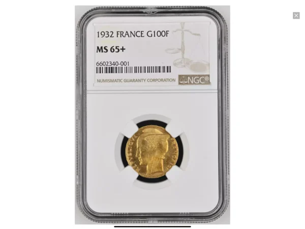 Rare 1932 France gold 100 francs NGC MS65+ Plus TOP POP, One And Only On eBay - Image 2