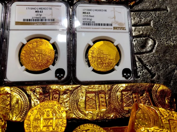 MEXICO 1715 NGC 63 FLEET SHIPWRECK 8 ESCUDOS  PIRATE GOLD COINS TREASURE COBS - Image 7