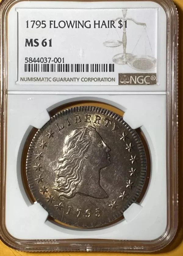 1795 Flowing Hair Dollar NGC MS61 Nice Original Coin