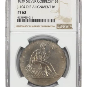 1839 $1 Gobrecht NGC PR63 (J-104) - Liberty Seated Dollar
