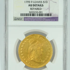 1795 NGC AU Details Repaired $10 Draped Bust Gold 9 Leaves