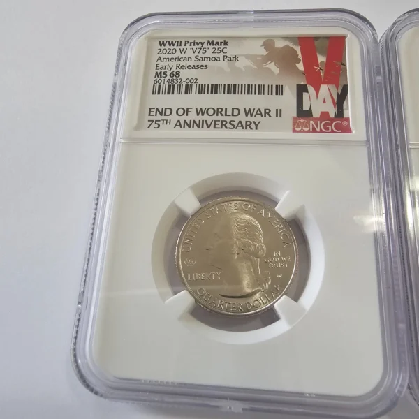 ⭐ 2020 W NGC MS68 ABSOLUTELY BEAUTIFUL 5 QUARTER SET      #306 - Image 2
