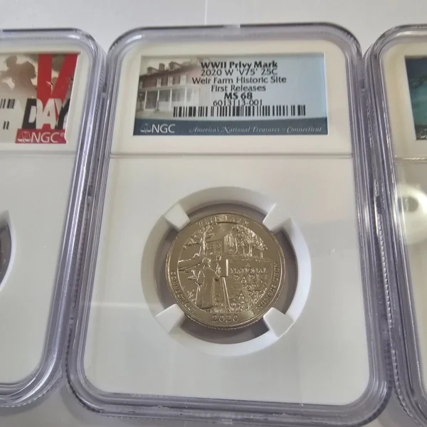 ⭐ 2020 W NGC MS68 ABSOLUTELY BEAUTIFUL 5 QUARTER SET      #306 - Image 3