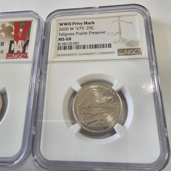 ⭐ 2020 W NGC MS68 ABSOLUTELY BEAUTIFUL 5 QUARTER SET      #306 - Image 6