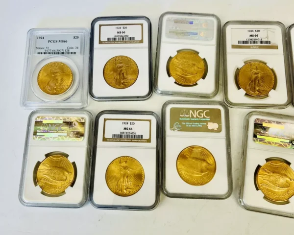 RARE SET OF  10 MS 66 US $20.00 GOLD COINS GRADED BY:PCGS & NGC - Image 3