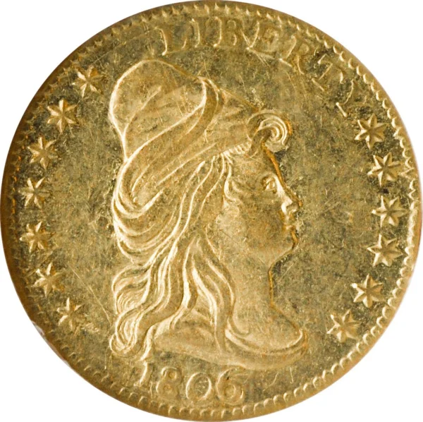 1806/5 DRAPED BUST $2.5 NGC AU 58 - Image 3