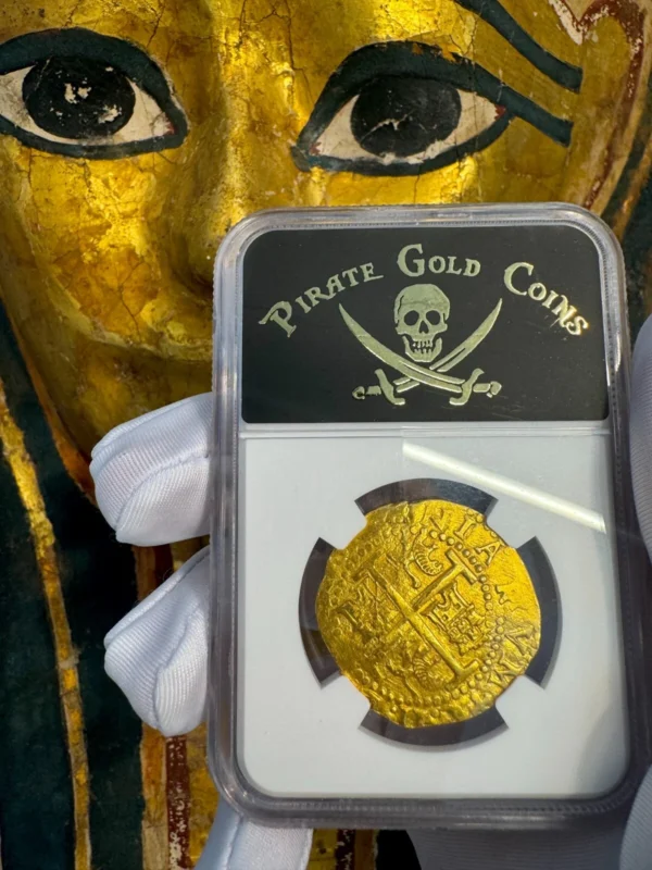 PERU 1699 8 ESCUDOS NGC UNC 1715 FLEET GOLD DOUBLOON PIRATE TREASURE COIN - Image 6