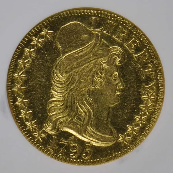 1795 SMALL EAGLE Draped Bust $5 NGC AU55 - Image 3
