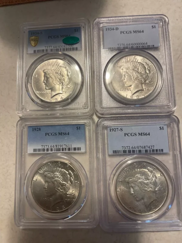 High Grade Complete PCGS Graded 31 Coin Peace Silver Dollar Set - Image 7