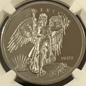 Rare 2020 Saint, Matching Palladium & Silver Set Ultra High Relief Set PF70