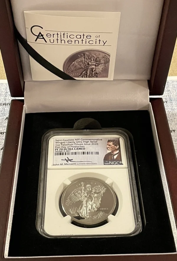 Rare 2020 Saint, Matching Palladium & Silver Set Ultra High Relief Set PF70 - Image 6