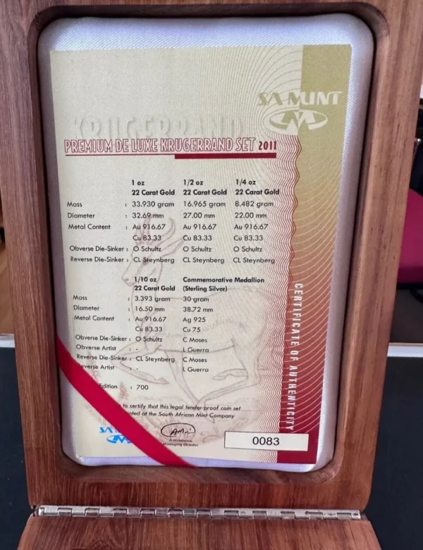 Premium Deluxe Krugerrand Set 2011 - Image 6