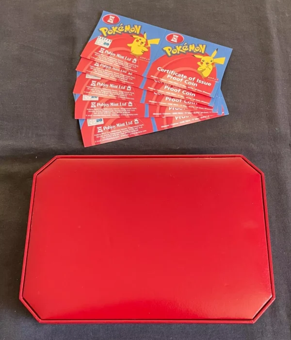 Pokemon Coins - 999 Gold Proof Niue - Complete Set 5 $100 - 2001 Pobjoy Mint - Image 3