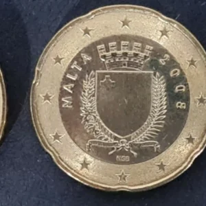Unique 2008 Malta set of 3 Euro coins UNISSUED SAMPLE signed by Designer NGB