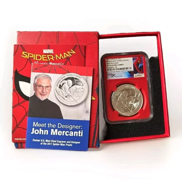 Spider-Man Homecoming Gold Coin Silver Kilo 3 Coin SET Stan Lee Signed RARE READ - Image 4