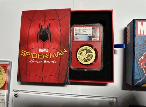 ! MOST RARE SPIDER-MAN GOLD COIN SET! STAN LEE SIGNED. 1 OF A KIND BULLION SET! - Image 2