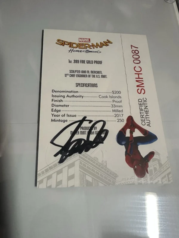 ! MOST RARE SPIDER-MAN GOLD COIN SET! STAN LEE SIGNED. 1 OF A KIND BULLION SET! - Image 6