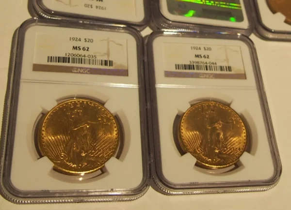 MS 62 RARE LOT OF 13 GOLD $20.00 US LIBERTY COINS 1922-1928 NGC - Image 4