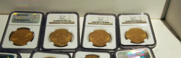 MS 62 RARE LOT OF 13 GOLD $20.00 US LIBERTY COINS 1922-1928 NGC - Image 6